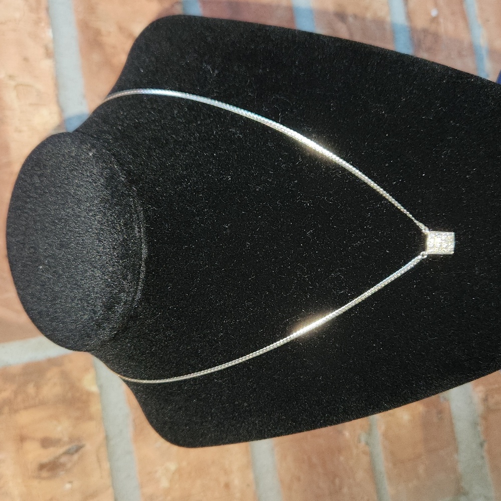 Sterling Silver CZ Pendant Necklace